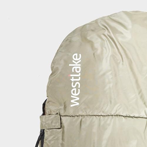 Westlake Kougar 3 Season Sleeping Bag with Bed Chair Straps & 2-Way Crash Zips, Water Resistant & Lightweight Bivvy Sleep System for Adults (Brown) — view 5