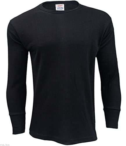 Gaffer 2 Pack Mens Thermal Top Long Sleeve T Shirt Warm Underwear Baselayer Thermals Winter Ski Wear BLK M — view 2