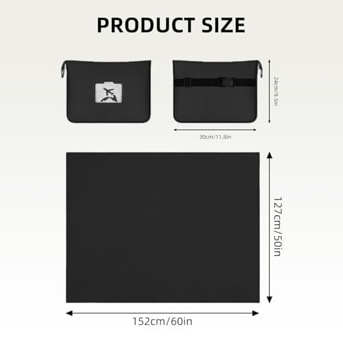 2 in 1 Travel Blanket and Pillow, Black — view 2