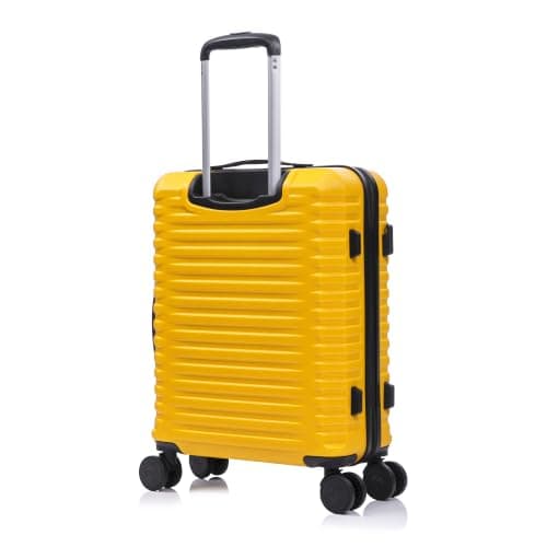 Rocklands Large Suitcase Hard Shell Lightweight 4 Dual Spinner Wheels Trolley Luggage Suitcase Hold Check in Luggage TSA Combination Lock (Mango Yellow, Small 20") — view 2
