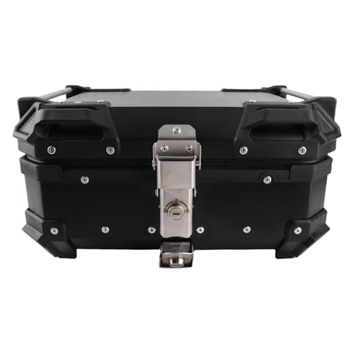 Brrnoo Motorcycle Tail Bag, Motorcycle Luggage Box with Removable Base and Liner Tail Box Top Case 28L Large Capacity Shockproof Replacement (Black)
