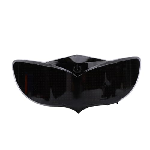 Alomejor LED Helmet Light, PC Smart Helmet Warning Light with App Control, 600mAh Rechargeable LED Display for Bike Motorcycle Night Riding Adults