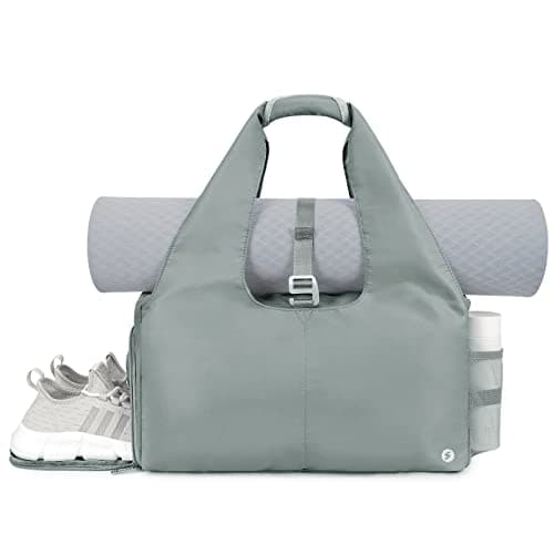 sportsnew Large Gym Bag for Women Lightweight Yoga Tote Bag with Mat Holder