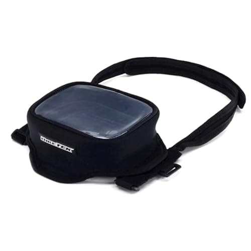 BikeTek Waterproof Motorcycle Sat Nav GPS Holder Bag – Handlebar/Yoke Mount Case with Clear Screen – Motorbike Navigation Storage Pouch — view 2