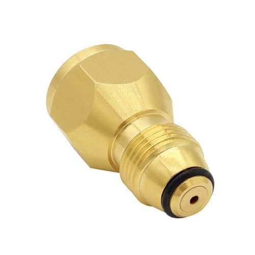 Hooshing Propane Refill Adapter Universal for 1 lb Tank, Lp Gas Cylinder Coupler for Throwaway Disposable Bottle, Pack of 1, Gold — view 5