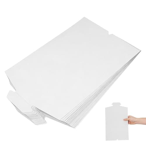 DOITOOL Shirt Cardboard Laundry Folding Board 20 Pcs White Paper Folder for Collared Shirts and Suitcase Packing