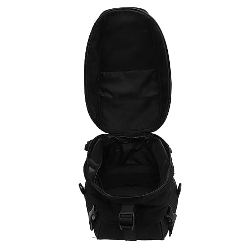 Dilwe Motorcycle Seat Bag PU Leather Motorcycle Tail Bag Large Capacity Travel Luggage for Dirt Bike Motorbike Riders Commuting Touring and Daily Storage (White) — view 2