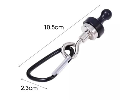 XiXiYang Magnet Camping Hooks,Magnet Hanger D Shape Tent Buckles for Outdoor Tents Swivel Swing,Heavy Duty Magnet Hook with Carabiner (8) — view 3