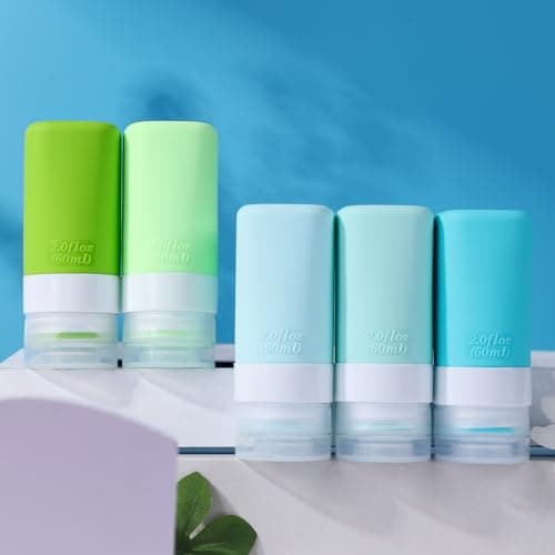INSFIT Travel Bottles for Toiletries, CAA Approved 60ml Travel Size Containers, BPA Free Leak Proof Squeezable Silicone Tubes for Shampoo Conditioner Lotion Soap with Labels — view 6