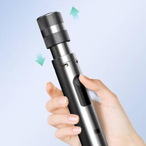 2026 High Intensity Rechargeable Stun Flashlight with LED for Outdoor Emergency Camping and Travel Use (Black, One Size) — view 2