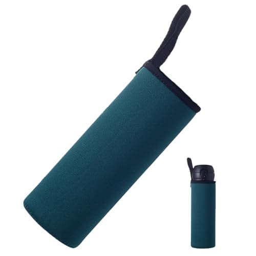 Water Bottle Sleeve Neoprene Pouch for Outdoor Hiking Travel (550ml, Green)