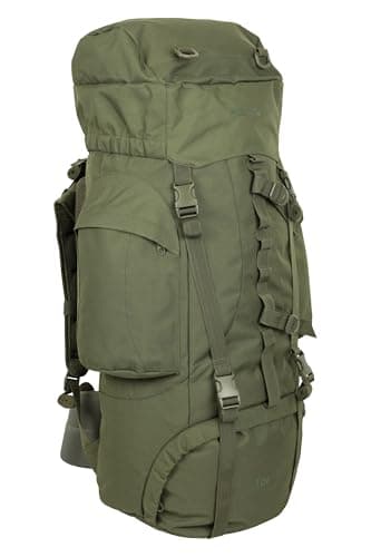 Mountain Warehouse Tor 65L Spacious Rucksack - Ladderlock Back Travel Backpack Khaki — view 2