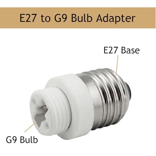 FINELED E27 to G9 Adapter,E27-G9 Lamp Holder Converter Base LED Light Bulb Socket Adapter Converter(Pack of 3) — view 3
