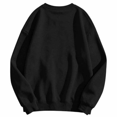 Versatile Hoodless Sweatshirt For Everyday Comfort And Layering (Black, S) — view 3