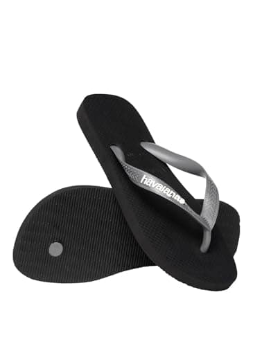 Havaianas Top Logo Pop Up Unisex Adults FlipFlop Black/Steel Grey 10/11 UK — view 4