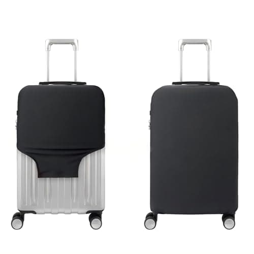 Bomiclss Elastic Luggage Cover for 26-28 Inch Suitcases | Waterproof & Dustproof Travel Protection | Black Reusable Luggage Protector (Black, L)