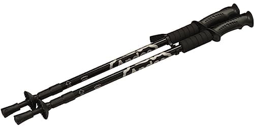 Andes Telescopic Extending Adjustable Antishock Hiking/Walking Poles Black — view 3