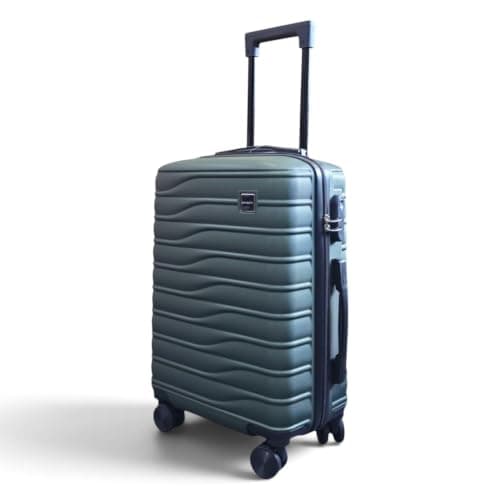 Infinity Leather Hard Shell Green Cabin 56 x 36 x 23 cm Secure Luggage Suitcase Suitable for Easyjet, Ryanair — view 4