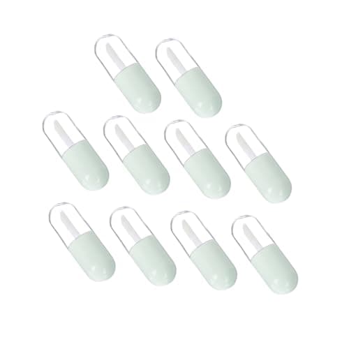 10 Pack 5ml Green PP Lip Gloss Tubes for Travel Refillable Kits