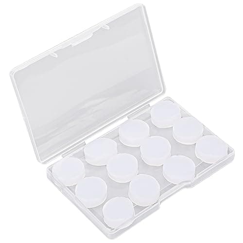 Silicone Earplugs, 6 Pairs Reusable Plastic Noise Canceling Earplugs, Waterproof for Sleeping, Swimming, Airplane, Traveling, Working, Studying, Shooting, Mowing (Transparent, 12 Pieces)
