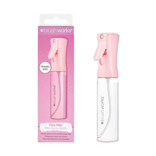 Brushworks Fine Mist Mini Spray Bottle – Refillable 80ml Travel Sized Sprayer for Hair Care, Styling, Curls, Skin Hydration, Plant Care & More – Portable, Versatile & Cruelty-Free