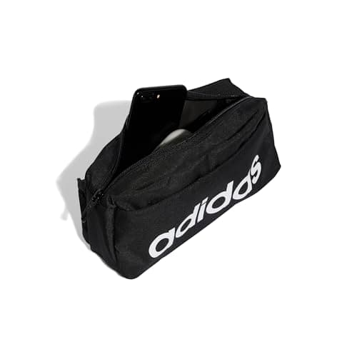 adidas Unisex Linear Bumbag Waist Pack, Black/White, One Size — view 6