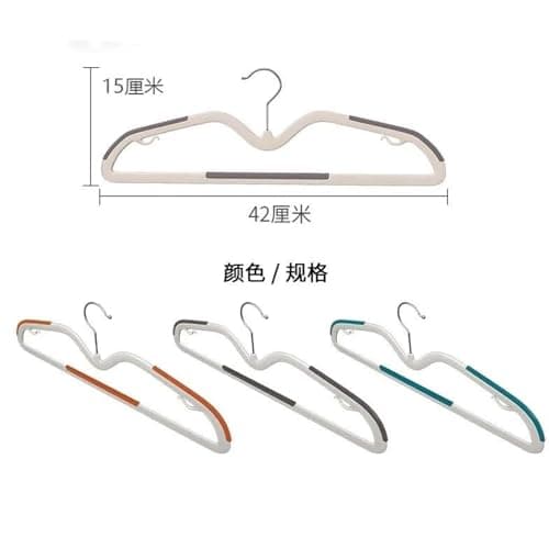 Bold Seamless Plastic Short Neck Clothes Hangers 10 Pack Dual Purpose for Wet & Dry Use Clothing Support Ideal for Home & Travel (Gray) — view 2