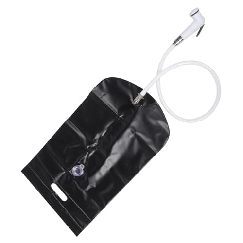 MOKKHNB Portable Camping Black Shower Plastic Kit Metal Pvc