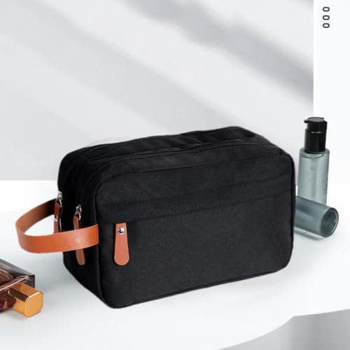 Travel Toiletry Bag, Men Wash Pouch, Large Grooming Organizer, Canvas Kit — view 2