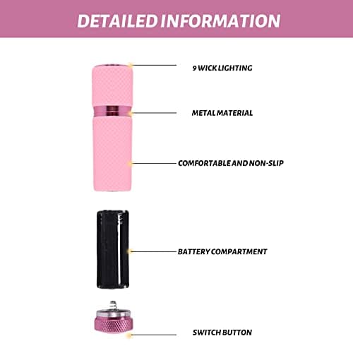 Clickinline Outdoor Pink Rubber Coated 9-LED Flashlight Torch — view 4