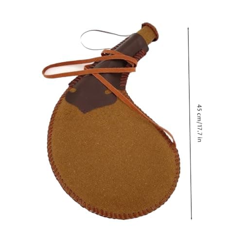 Medieval Water Bottle Water Drop Shaped Faux Leather Canteen, 18 Inch — view 6