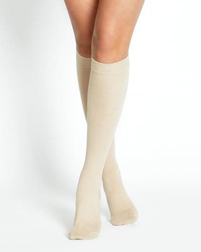 Charnos Unisex Travel Flight Socks Natural Medium — view 2