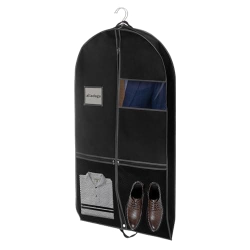 43" Garment Bag Suit Bag Garment Bags for Travel Duffle Bags for Hanging Clothes Storage Bag Carry on Garment Bag, Ideal for Wardrobes, Blazers, Dresses, Coats (1 Pack)