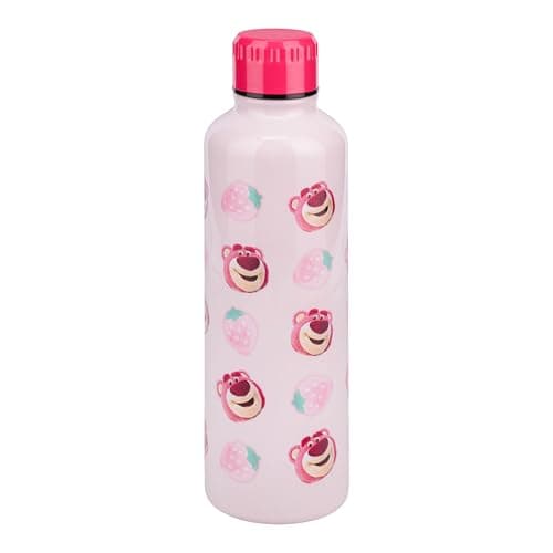 Paladone Lotso Pink Metal Water Bottle with Screw-Top Lid Reusable Stainless Steel 500ml, Officially Licensed Disney Pixar Toy Story Merchandise for Kids, Teens, Adults, School, Work — view 2