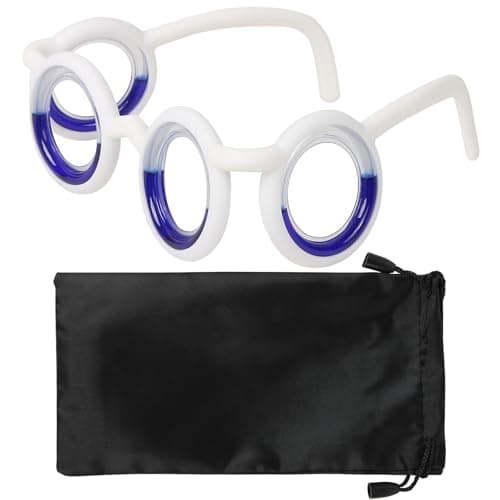 LALASTYLE Motion Sickness Glasses, Car Sickness Glasses, Travel Sickness Glasses, No Lens Anti Nausea Vertigo Glasses, Nausea Relief Glasses with Glasses Pouch (1pcs)