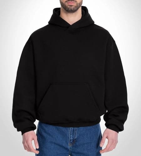 Travel the world Es Grau, Menorca Unisex Oversized Heavyweight Cotton Blend Hoodie Black Medium — view 2