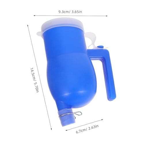Blue Plastic Male Urinal Spill Proof Portable Pee Bottle — view 2
