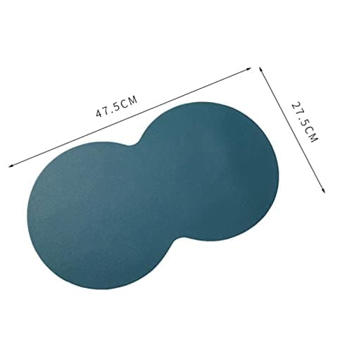 JINGYAN Feeding Mats for Dogs Faux Leather Durable Pet Food Water Pad Foldable Bowl Delicate for Cat(Green) — view 2