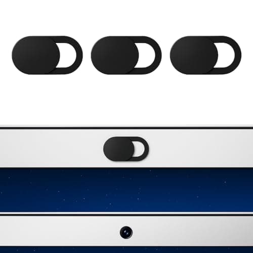 3 Pack Webcam Cover Slider for Laptop, Tablet and Smartphone, Ultra Thin 0.8 mm Camera Blocker with Strong Adhesive, Privacy Cover for Front Cameras on PCs, Phones, Desktops and Portable Devices