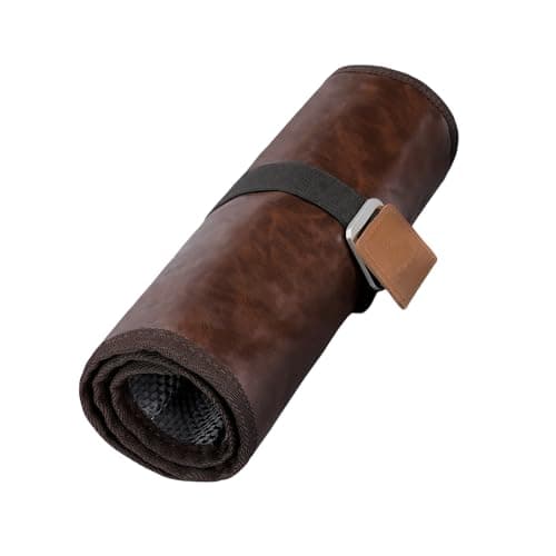 Portable Shaving Accessory Bag for Travelers Expandable Bag with Separate Storage Sections Practical and Friendly Materials PU Leather Cosmetic Travel — view 6