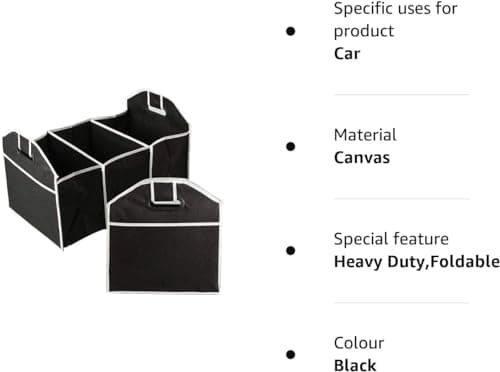 2-In-1 Car Boot Organiser - Non-Slip Tidy Boot Bag - Multi-Compartment Collapsible Folding Vehicle Storage Box Case With Base Pockets And Carry Handles For Shopping Essentials Tools — view 3