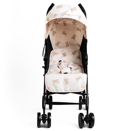 Roma Star Teddy Cream Baby Stroller - Everyday Stroller & Baby Pram with 22kg Weight Limit, Umbrella Fold Design, from Newborn, Padded Liner, 5 Lie Back Positions, Rain Cover, 5 Point Harness — view 2