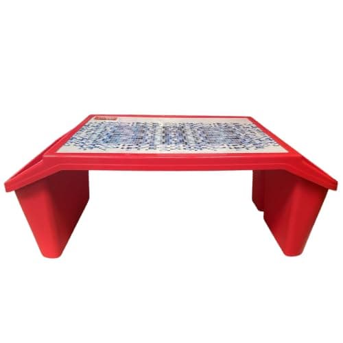 JMS we create smile Set of 2 - Plastic Activity Tray Portable Laptop Desk - Large Lap Table Multipurpose Travel Tray for Girls & Boys - (Red) — view 3
