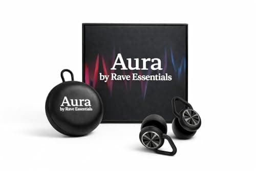Aura Concert Earplugs | High-Fidelity 18 dB Hearing Protection for Raves, Festivals & DJs | Reusable Silicone Ear Plugs with Carry Case | 4 Sizes XS-L — view 5