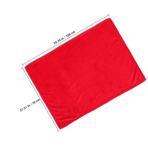MINAOLULUS Coral Fleece Throw Blanket Red Lightweight for Office Travel — view 2