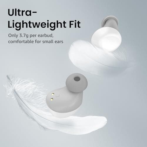TOZO A1 Wireless Earbuds, Bluetooth 5.3 Earphones, Support APP EQ Setting, 32H Long Playtime, Ear Buds with HiFi Stereo Sound, Light-Weight Wireless Earphones, IPX5 Waterproof White — view 3