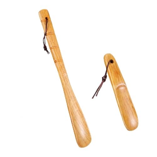 2 PCS Shoe Horn Long Handled Wooden Shoe-Horn for Boots Beech Shoe-Horns