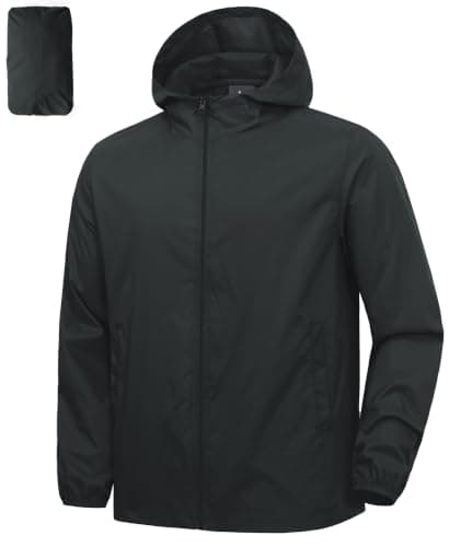 ZITY Rain Jacket Men Packable Rain Coat Waterproof Windbreaker Raincoat