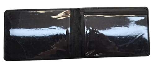 New Genuine Leather Disabled Badge Holder Travel Document (Black) — view 5
