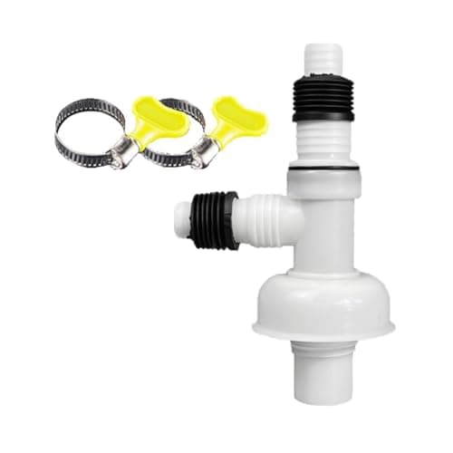 Guangcailun Universal Drain Connector Drain Tee Adapter Wear-Resistant Easy to Install Universal Type Odor Proof Floor, Style B — view 3